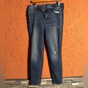 Old Navy mid rise Distressed rockstar jeans